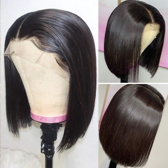 wow factor celebrity black lace front bob wig 13x6 main image 4